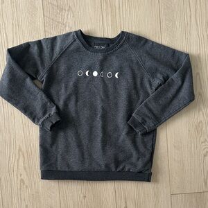 Rad / Rev Size 7/8 Charcoal Moon Phase Crewneck Sweater